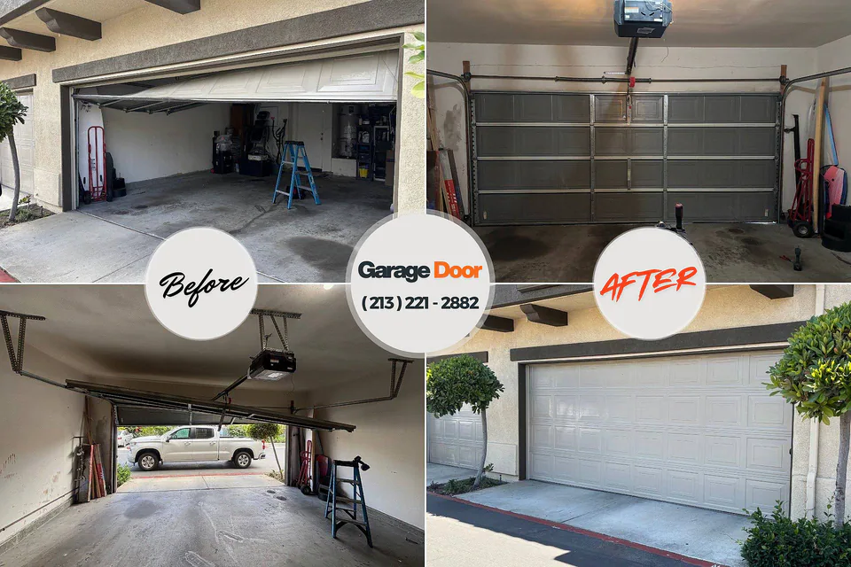 Before and after: garage door repair East Washington, PA